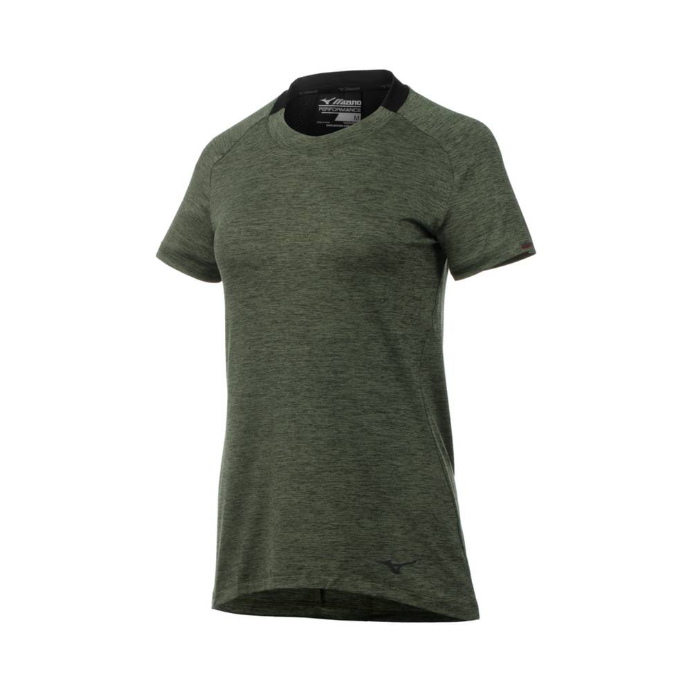 Camisetas Mizuno Alpha Short Sleeve Para Mujer Verdes 2794861-DU